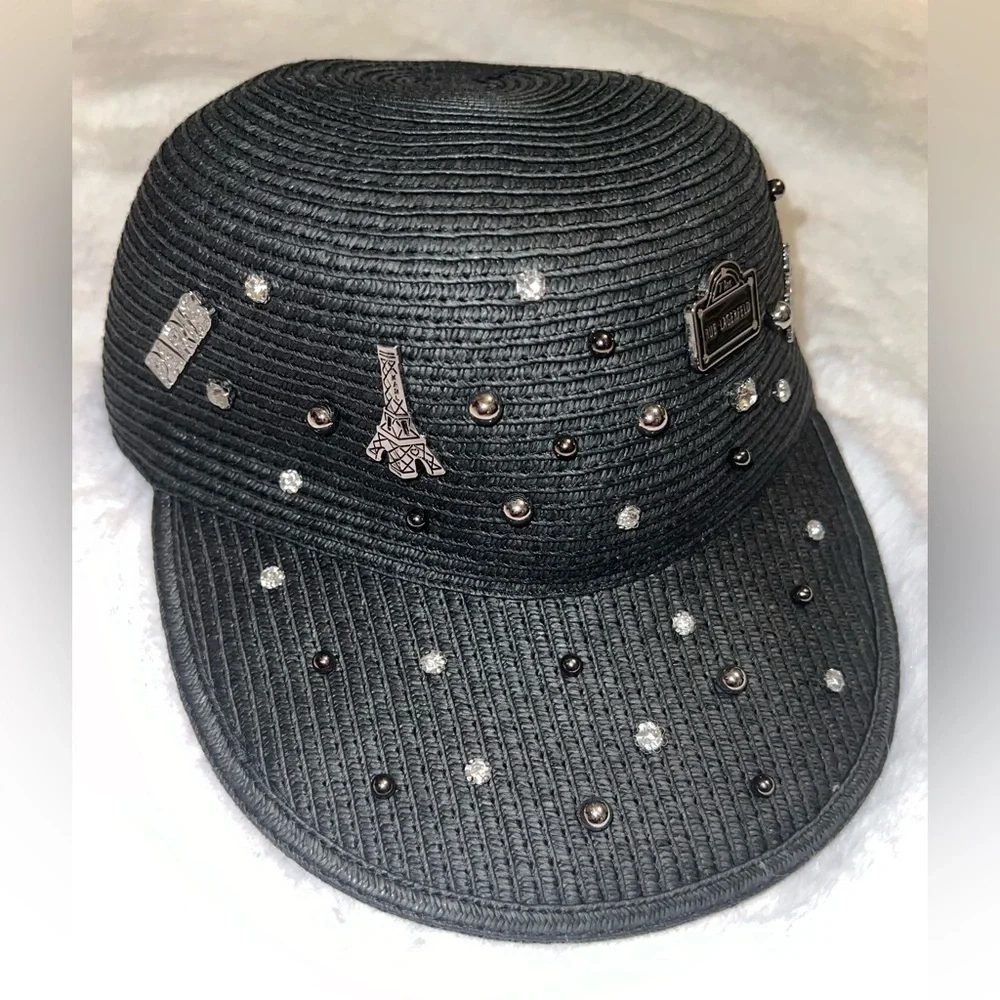 Karl Lagerfeld Black Hat with Elegant Details - Picture 1 of 4